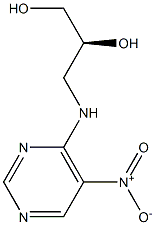 (2S)-3-[(5-nitropyrimidin-4-yl)amino]propane-1,2-diol 结构式