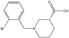 (3R)-1-(2-bromobenzyl)piperidine-3-carboxylic acid 结构式