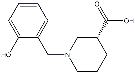 (3R)-1-(2-hydroxybenzyl)piperidine-3-carboxylic acid 结构式