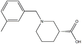 (3R)-1-(3-methylbenzyl)piperidine-3-carboxylic acid 结构式