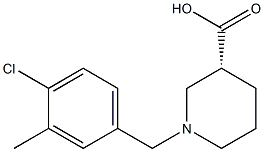 (3R)-1-(4-chloro-3-methylbenzyl)piperidine-3-carboxylic acid 结构式