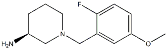 (3S)-1-(2-fluoro-5-methoxybenzyl)piperidin-3-amine 结构式