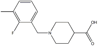 1-(2-fluoro-3-methylbenzyl)piperidine-4-carboxylic acid 结构式