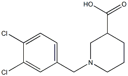 1-(3,4-dichlorobenzyl)piperidine-3-carboxylic acid 结构式