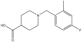 1-(4-fluoro-2-methylbenzyl)piperidine-4-carboxylic acid 结构式