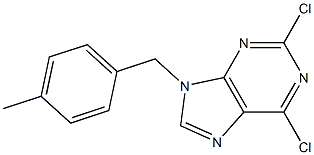 2,6-dichloro-9-(4-methylbenzyl)-9H-purine 结构式