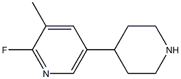 2-fluoro-3-methyl-5-piperidin-4-ylpyridine 结构式