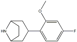 3-(4-fluoro-2-methoxyphenyl)-8-azabicyclo[3.2.1]octane 结构式