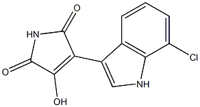 3-(7-chloro-1H-indol-3-yl)-4-hydroxy-1H-pyrrole-2,5-dione 结构式