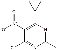 4-chloro-6-cyclopropyl-2-methyl-5-nitropyrimidine 结构式