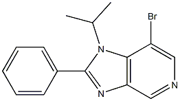 7-bromo-1-(1-methylethyl)-2-phenyl-1H-imidazo[4,5-c]pyridine 结构式