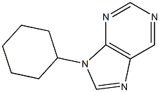 9-cyclohexyl-9H-purine 结构式