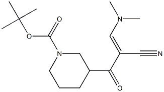 tert-butyl 3-[(2E)-2-cyano-3-(dimethylamino)prop-2-enoyl]piperidine-1-carboxylate 结构式