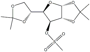 1,2:5,6-DI-O-ISOPROPYLIDENE-3-O-METHANESULFONYL-ALPHA-D-GLUCOFURANOSE 结构式