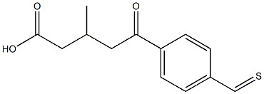 3-METHYL-5-OXO-(4-THIOMETHYLPHENYL)VALERIC ACID 结构式