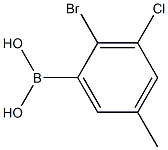 2-溴-3-氯-5-甲基苯硼酸 结构式