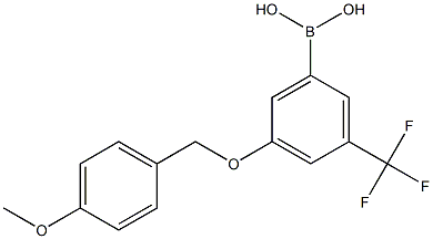 5-|对甲氧基|苄氧基-3-三氟甲基苯硼酸 结构式