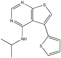 N4-ISOPROPYL-5-THIOPHEN-2-YLTHIENO[2,3-D]PYRIMIDINE-4-AMINE 结构式