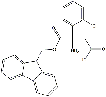 FMOC-3-AMINO-3-(2-CHLOROPHENYL)-PROPIONIC ACID 结构式