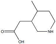 (4-METHYLPIPERIDIN-3-YL)ACETIC ACID 结构式