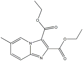 DIETHYL 6-METHYLIMIDAZO[1,2-A]PYRIDINE-2,3-DICARBOXYLATE 结构式