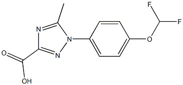 1-(4-Difluoromethoxy-phenyl)-5-methyl-1H-[1,2,4]triazole-3-carboxylic acid 结构式