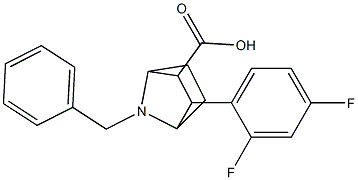 7-Benzyl-3-(2,4-difluorophenyl)-7-aza-bicyclo[2.2.1]heptane-2-carboxylic acid 结构式
