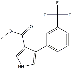 4-[3-(TRIFLUOROMETHYL)PHENYL]-1H-PYRROLE-3-CARBOXYLICACIDMETHYLESTER 结构式
