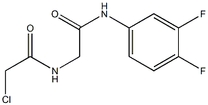 2-CHLORO-N-{2-[(3,4-DIFLUOROPHENYL)AMINO]-2-OXOETHYL}ACETAMIDE 结构式