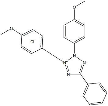 2,3-BIS(4-METHOXYPHENYL)-5-PHENYLTETRAZOLIUM CHLORIDE 98+% 结构式