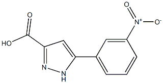 5-(3-NITROPHENYL)-1H-PYRAZOLE-3-CARBOXYLIC ACID, 95+% 结构式