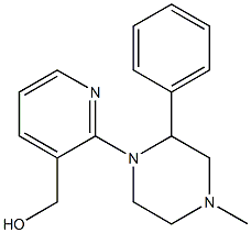 1-(3-METHYLOL-PYRIDYL-2-)-2-PHENYL-4-METHYL PIPERAZINE 结构式