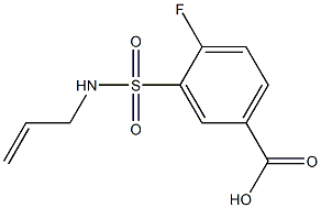3-[(ALLYLAMINO)SULFONYL]-4-FLUOROBENZOIC ACID 结构式