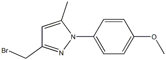 3-BROMOMETHYL-5-METHYL-N-(4-METHOXY PHENYL)-PYRAZOLE 结构式