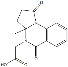 (3A-METHYL-1,5-DIOXO-1,2,3,3A-TETRAHYDROPYRROLO[1,2-A]QUINAZOLIN-4(5H)-YL)ACETIC ACID 结构式