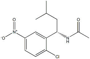 (S)-N-ACETYL-3-METHYL-1-(2-CHLORO-5-NITROPHENYL) BUTYLAMINE 结构式