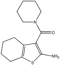 3-(PIPERIDIN-1-YLCARBONYL)-4,5,6,7-TETRAHYDRO-1-BENZOTHIEN-2-YLAMINE 结构式