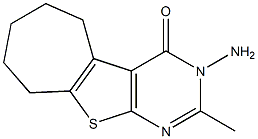 3-AMINO-2-METHYL-3,5,6,7,8,9-HEXAHYDRO-4H-CYCLOHEPTA[4,5]THIENO[2,3-D]PYRIMIDIN-4-ONE 结构式