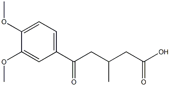 5-(3,4-DIMETHOXYPHENYL)-3-METHYL-5-OXOVALERIC ACID 95% 结构式