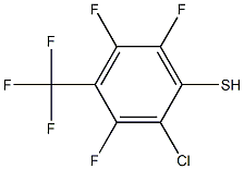 2-CHLORO-3,5,6-TRIFLUORO-4-(TRIFLUOROMETHYL)BENZENETHIOL 结构式