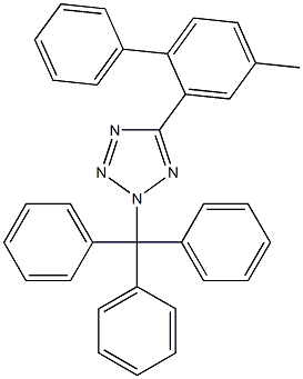 2-TRIPHENYLMETHYL-5-(4-METHYL-1,1-BIPHENYL-2- YL) TETRAZOLE 结构式