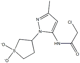 2-CHLORO-N-[1-(1,1-DIOXIDOTETRAHYDROTHIEN-3-YL)-3-METHYL-1H-PYRAZOL-5-YL]ACETAMIDE 结构式