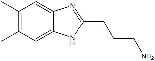 3-(5,6-DIMETHYL-1H-BENZIMIDAZOL-2-YL)PROPAN-1-AMINE 结构式