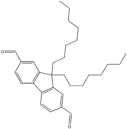 9,9-Dioctyl-9H-fluorene-2,7-dicarbaldehyde 结构式