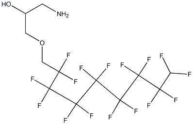 1-Amino-3-(2,2,3,3,4,4,5,5,6,6,7,7,8,8,9,9-hexadecafluoro-nonyloxy)-propan-2-ol 结构式