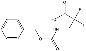 3-Benzyloxycarbonylamino-2,2-difluoro-propionic acid 结构式