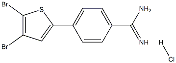 4-(4,5-Dibromo-thiophen-2-yl)-benzamidine HCl 结构式