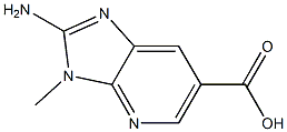 2-AMINO-3-METHYL-3H-IMIDAZO[4,5-B]PYRIDINE-6-CARBOXYLIC ACID 结构式