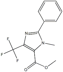 3-METHYL-2-PHENYL-5-TRIFLUOROMETHYL-3H-IMIDAZOLE-4-CARBOXYLIC ACID METHYL ESTER 结构式