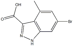 6-BROMO-4-METHYLINDAZOLE-3-CARBOXYLIC ACID 结构式